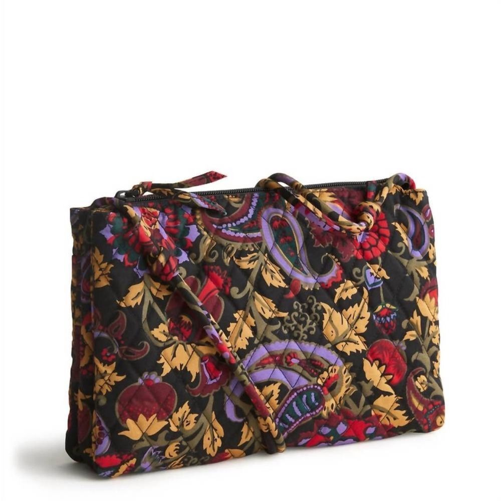 Vera Bradley Foxbury Crossbody Premium Cotton Midnight Garden Paisley
